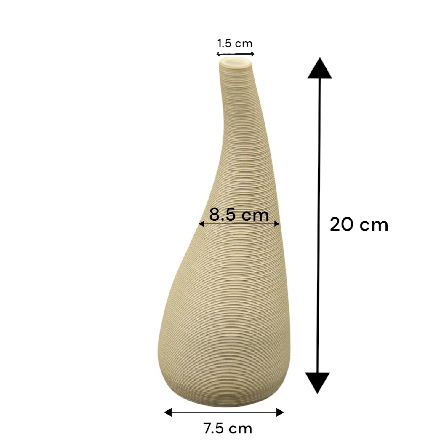 Minimalist Ceramic Vase with Artificial White Flower – Modern Home Decor Accent - Damoo