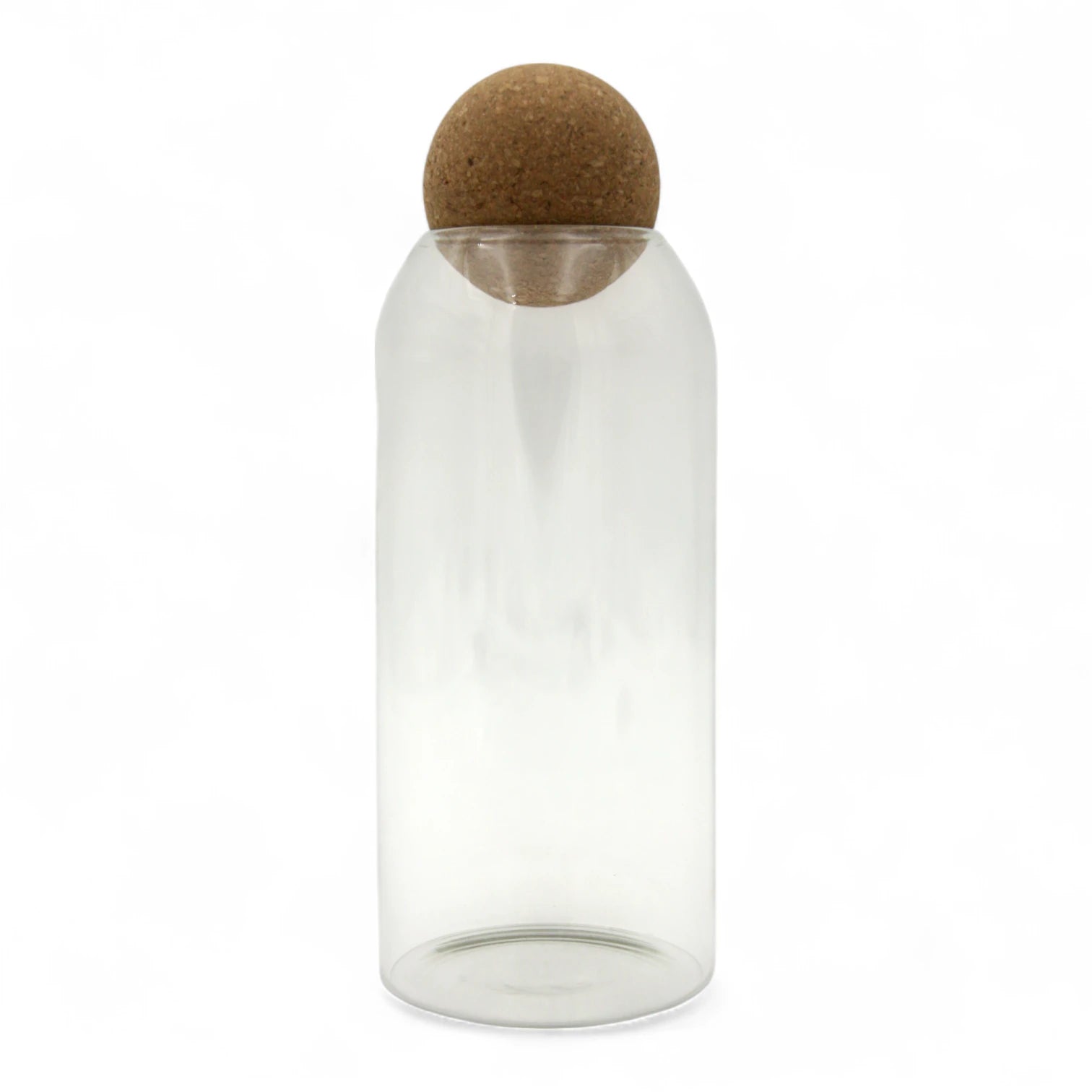 Minimalist Clear Glass Jar with Round Cork Lid – Airtight Storage Container for Spices, Pantry, Bath Salts, or Decor Use - Damoo