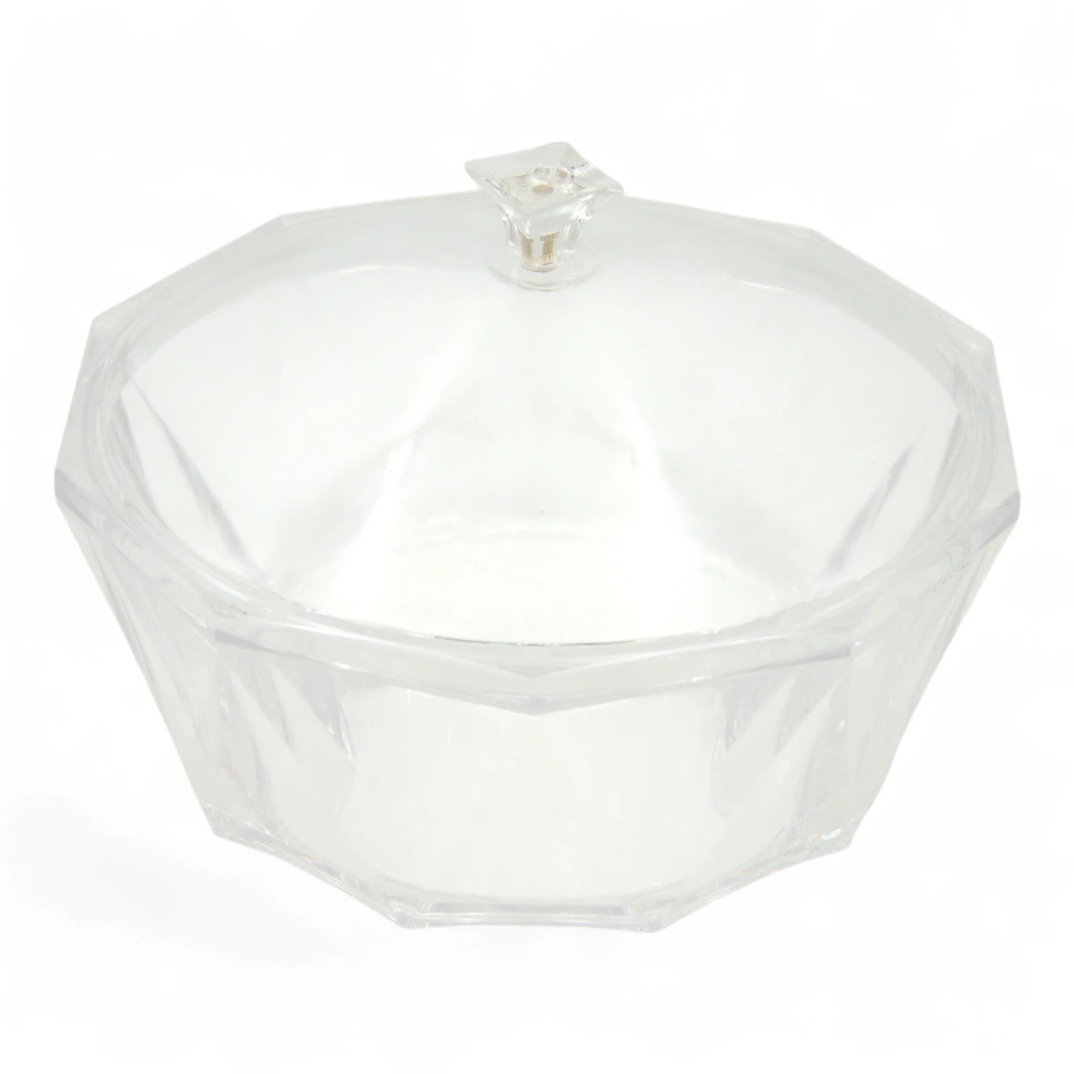 Modern Acrylic Candy Bowl with Lid – Transparent Decorative Treat Jar for Sweets, Dates, Chocolates & Snacks – Elegant Tabletop Organizer - Damoo