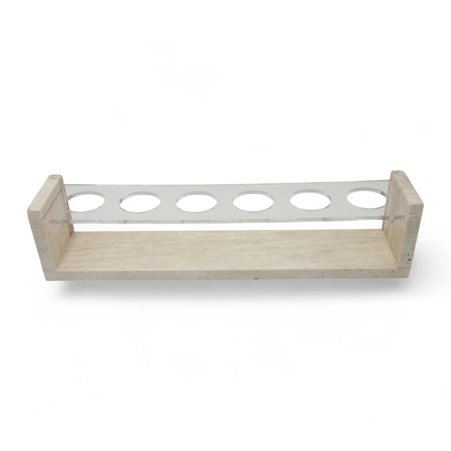 Modern Marble & Acrylic Coffee Cup Stand | 6-Cup Minimalist Mug Holder for Kitchen, Coffee Bar & Display - Damoo