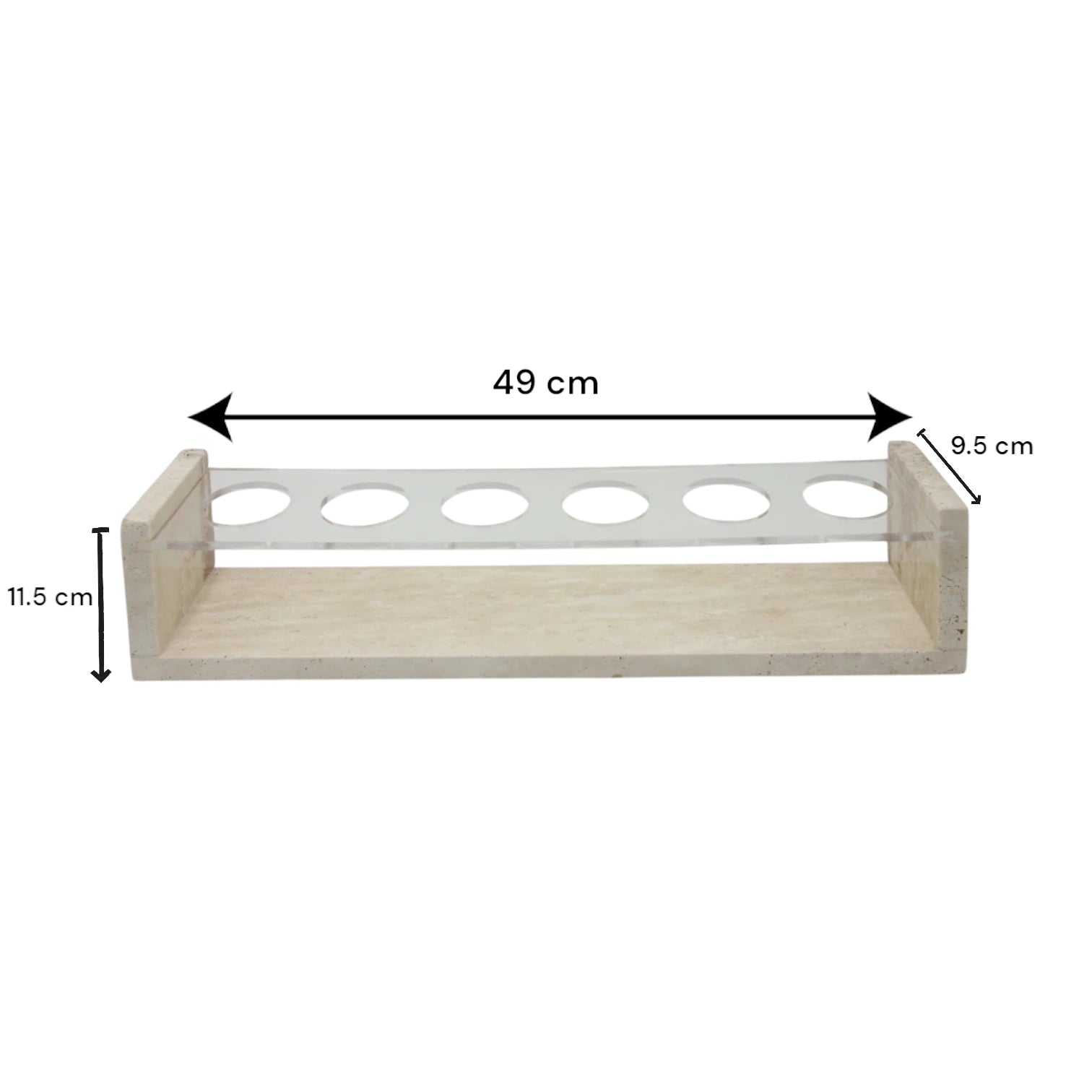 Modern Marble & Acrylic Coffee Cup Stand | 6-Cup Minimalist Mug Holder for Kitchen, Coffee Bar & Display - Damoo