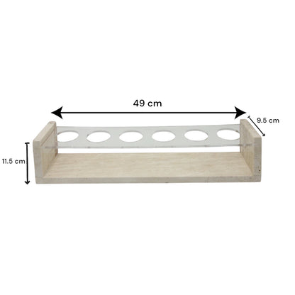 Modern Marble & Acrylic Coffee Cup Stand | 6-Cup Minimalist Mug Holder for Kitchen, Coffee Bar & Display - Damoo