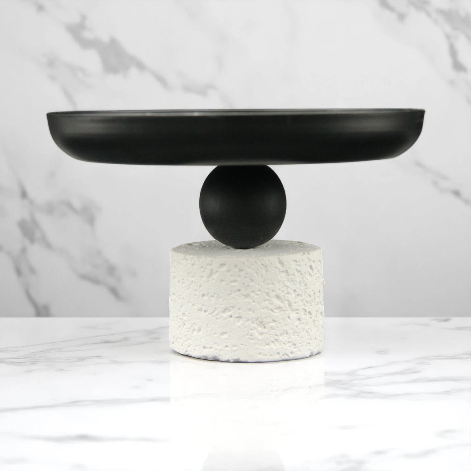 Modern Sculptural Mortar & Pestle – Dual-Tone Real Stone - Minimalist Decor & Multi-Purpose Use - Damoo