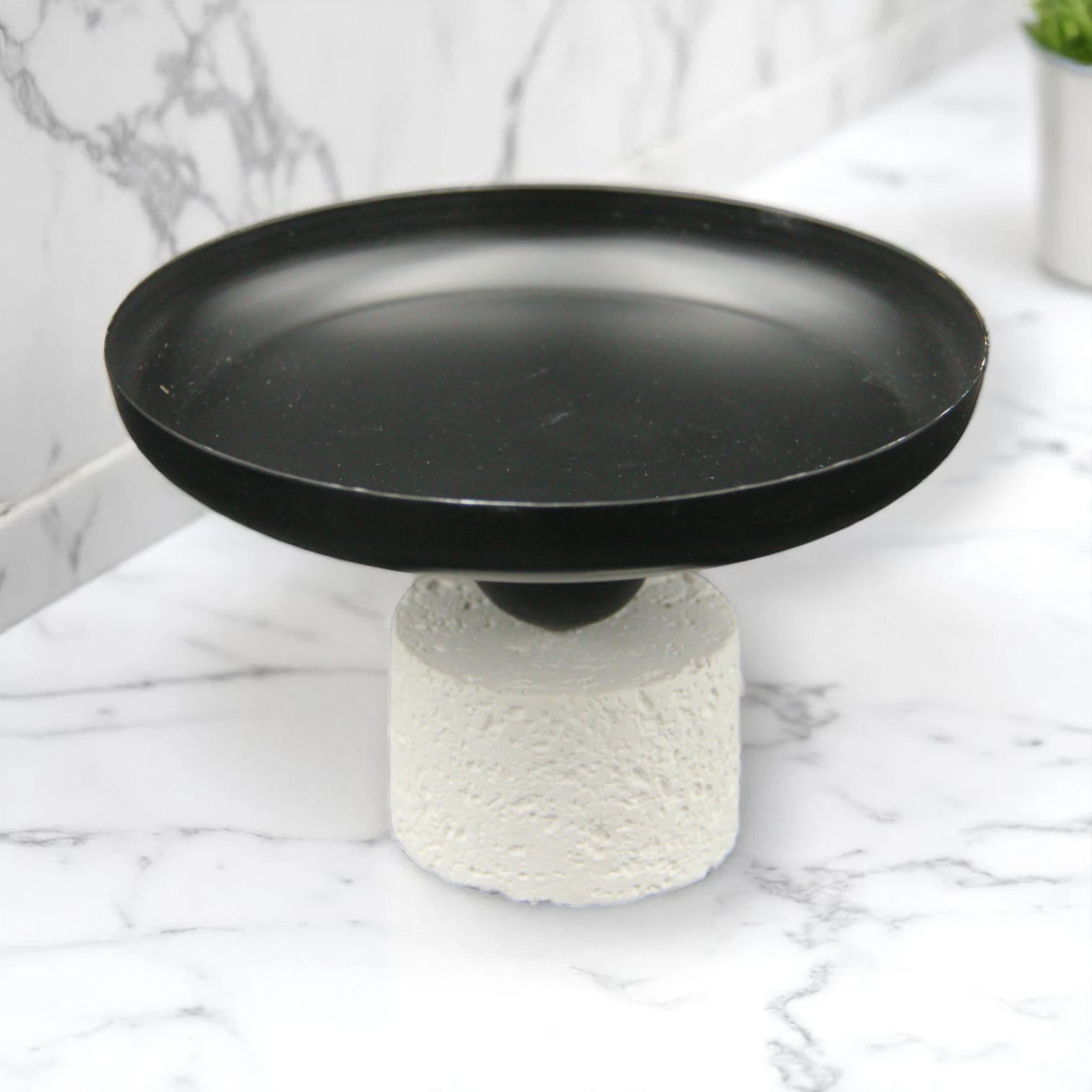 Modern Sculptural Mortar & Pestle – Dual-Tone Real Stone - Minimalist Decor & Multi-Purpose Use - Damoo
