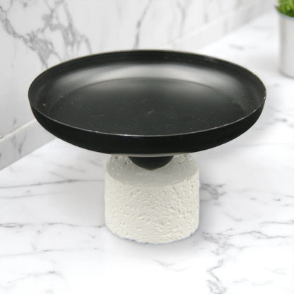 Modern Sculptural Mortar & Pestle – Dual-Tone Real Stone - Minimalist Decor & Multi-Purpose Use - Damoo