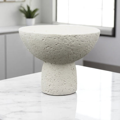 Modern Sculptural Mortar & Pestle piece – White Stone Minimalist Grinder for Kitchen, Decor & Ritual Use - Damoo