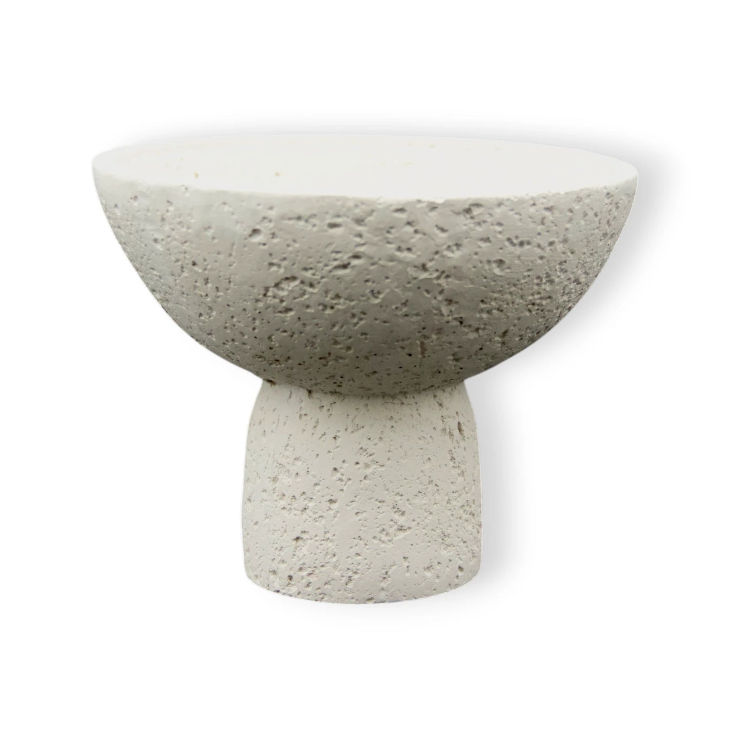 Modern Sculptural Mortar & Pestle piece – White Stone Minimalist Grinder for Kitchen, Decor & Ritual Use - Damoo