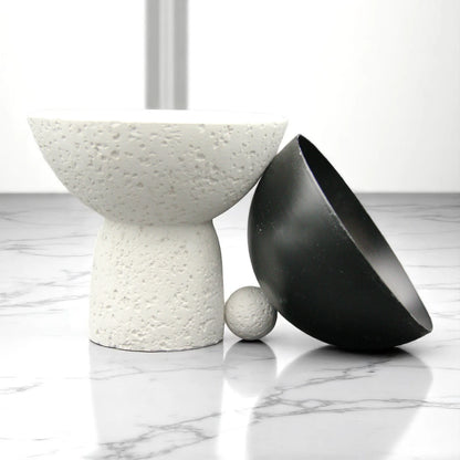 Modern Sculptural Mortar & Pestle Set – Minimalist Kitchen Tool & Home Decor Accent - Damoo