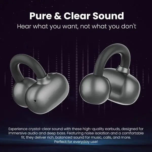 Moxedo Open-Ear Wireless Earbuds S8 – Bluetooth 5.4, ANC, 24H Battery, USB-C Charging Case, Lightweight Sport Design - Damoo