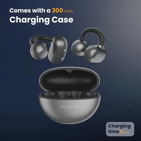 Moxedo Open-Ear Wireless Earbuds S8 – Bluetooth 5.4, ANC, 24H Battery, USB-C Charging Case, Lightweight Sport Design - Damoo
