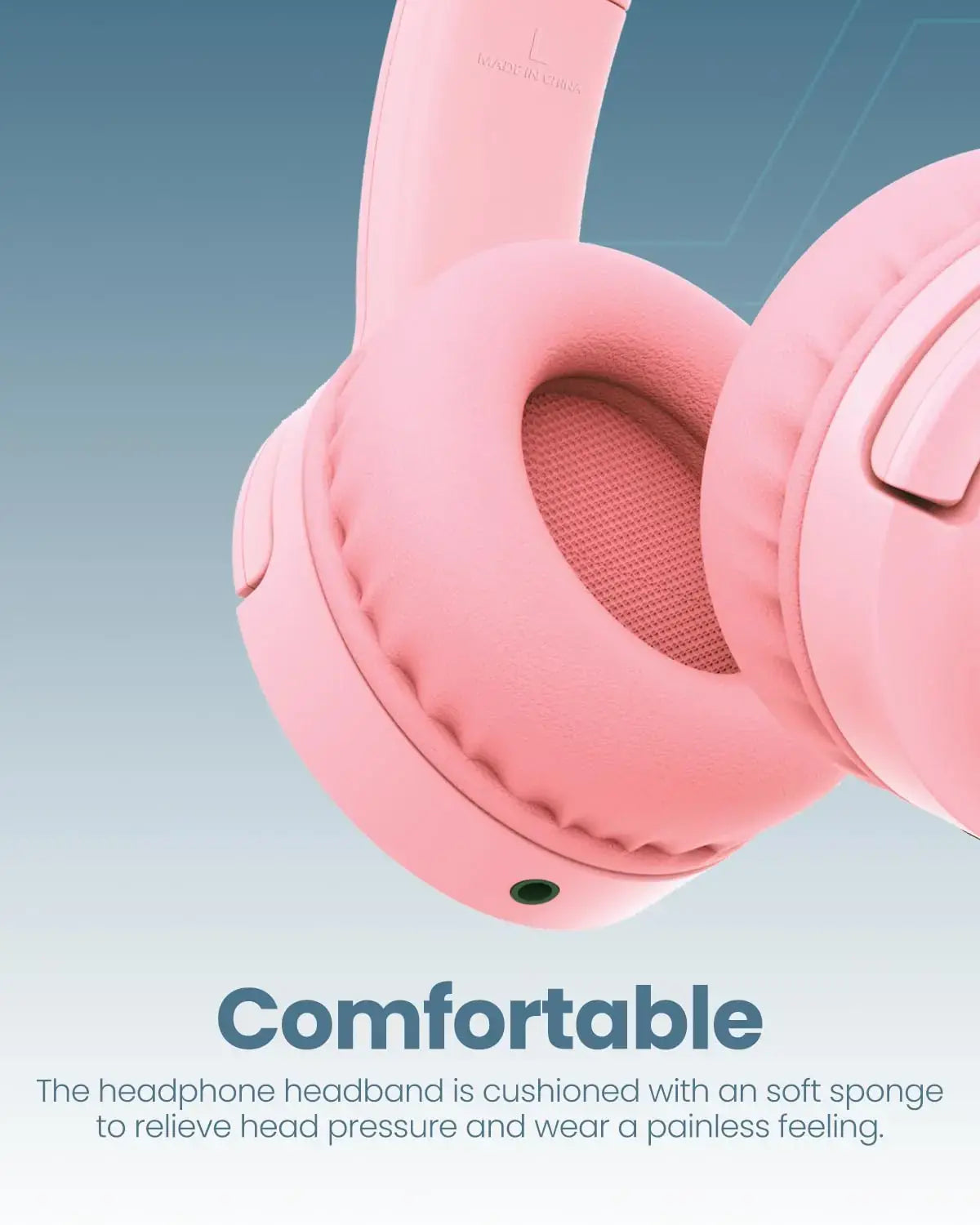 Moxedo Tiny Tunes Wired On-Ear Headphones with Built-in Mic, In-Line Remote, Foldable Adjustable Design, Stereo Sound, 93dB Sensitivity – Lightweight Headset for Music & Calls - Damoo