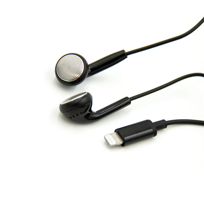 mpBLBERRI Stereo Earphone with Lightning Connector – Ear Wired Mono Earphone with Mic, Deep Bass, 1.2m Braided Cable, 14mm Speaker Size for iPhone - Damoo