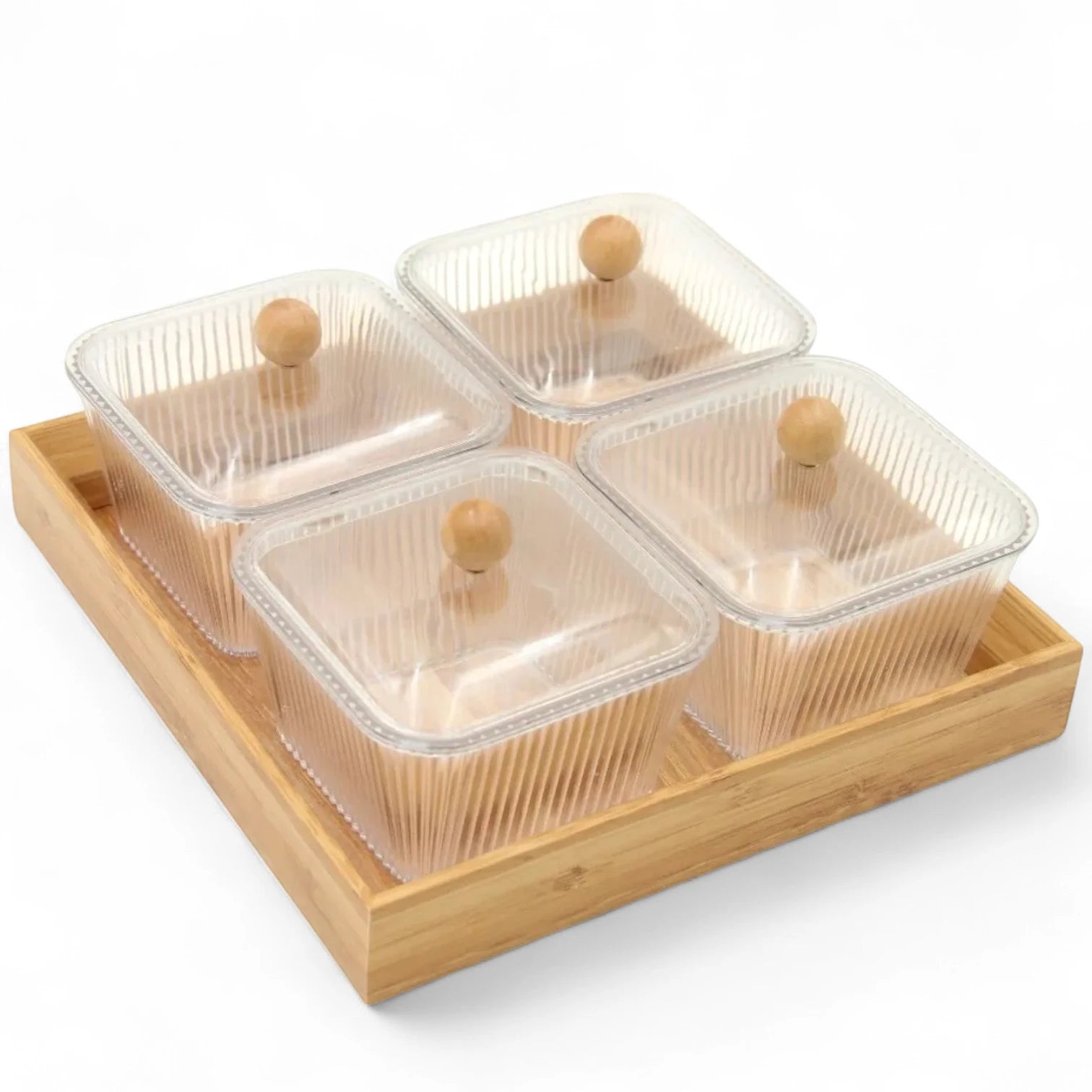 Multipurpose Party Serving Tray – Adjustable Snack Platter with Removable Dividers for Nuts, Candy, Veggies, Chips & More - Damoo