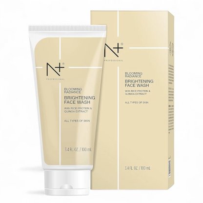 N PLUS Professional Blooming Radiance Brightening Face Wash 100 ML– Rice Protein & Quinoa Extract | Niacinamide | Gentle Gel Cleanser for All Skin Types - Damoo
