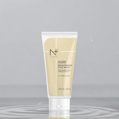 N PLUS Professional Blooming Radiance Brightening Face Wash 100 ML– Rice Protein & Quinoa Extract | Niacinamide | Gentle Gel Cleanser for All Skin Types - Damoo