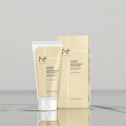 N PLUS Professional Blooming Radiance Brightening Face Wash 100 ML– Rice Protein & Quinoa Extract | Niacinamide | Gentle Gel Cleanser for All Skin Types - Damoo