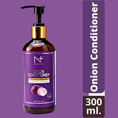 N Plus Professional Onion Conditioner | 300ml | Strengthens, Nourishes & Adds Shine | Reduces Hair Fall | Suitable for All Hair Types - Damoo