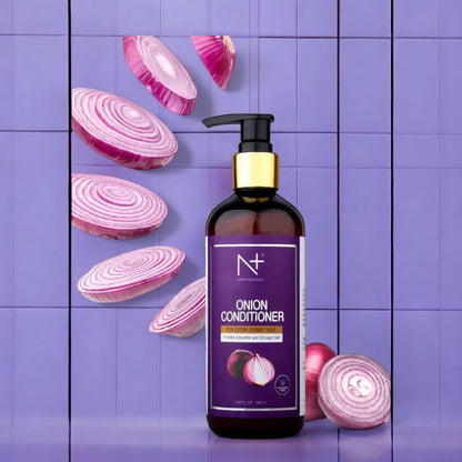 N Plus Professional Onion Conditioner | 300ml | Strengthens, Nourishes & Adds Shine | Reduces Hair Fall | Suitable for All Hair Types - Damoo