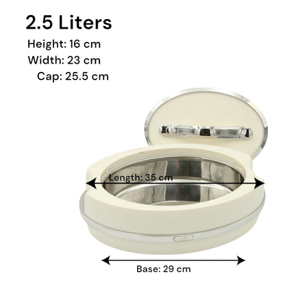 Najib 3-Piece Thermal Food Warmer & Hot Pot Set (2.0L + 2.5L + 3.0L) – Insulated Casserole Containers for Biryani, Roti & More | Eco-Friendly & Long-Lasting Heat Retention - Damoo
