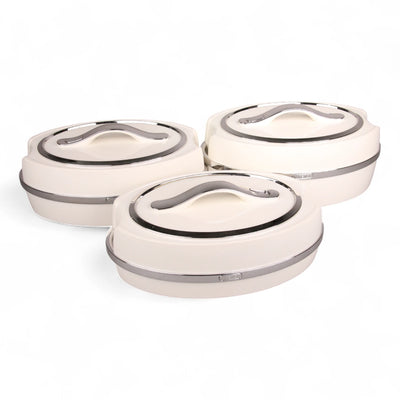 Najib 3-Piece Thermal Food Warmer & Hot Pot Set (2.0L + 2.5L + 3.0L) – Insulated Casserole Containers for Biryani, Roti & More | Eco-Friendly & Long-Lasting Heat Retention - Damoo