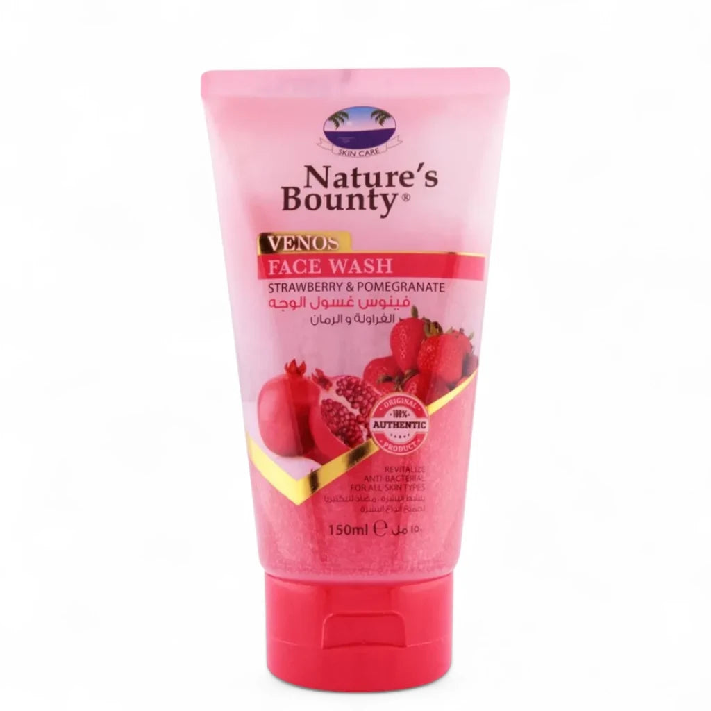 Nature’s Bounty Strawberry & Pomegranate Face Wash – 150ml | Gentle Cleanser with Antioxidants & Hydration for Fresh, Glowing Skin - Damoo