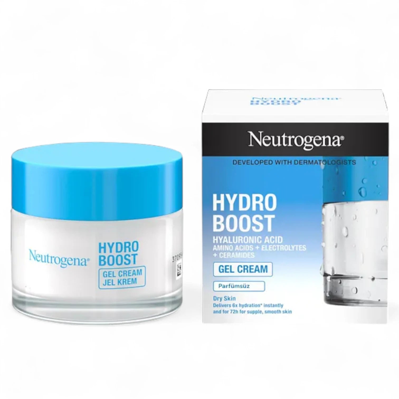 Neutrogena Hydro Boost Water Gel Face Moisturizer with Hyaluronic Acid – Intense Hydration for Normal to Combination Skin – Lightweight, Oil-Free, Non-Comedogenic – 50ml - Damoo