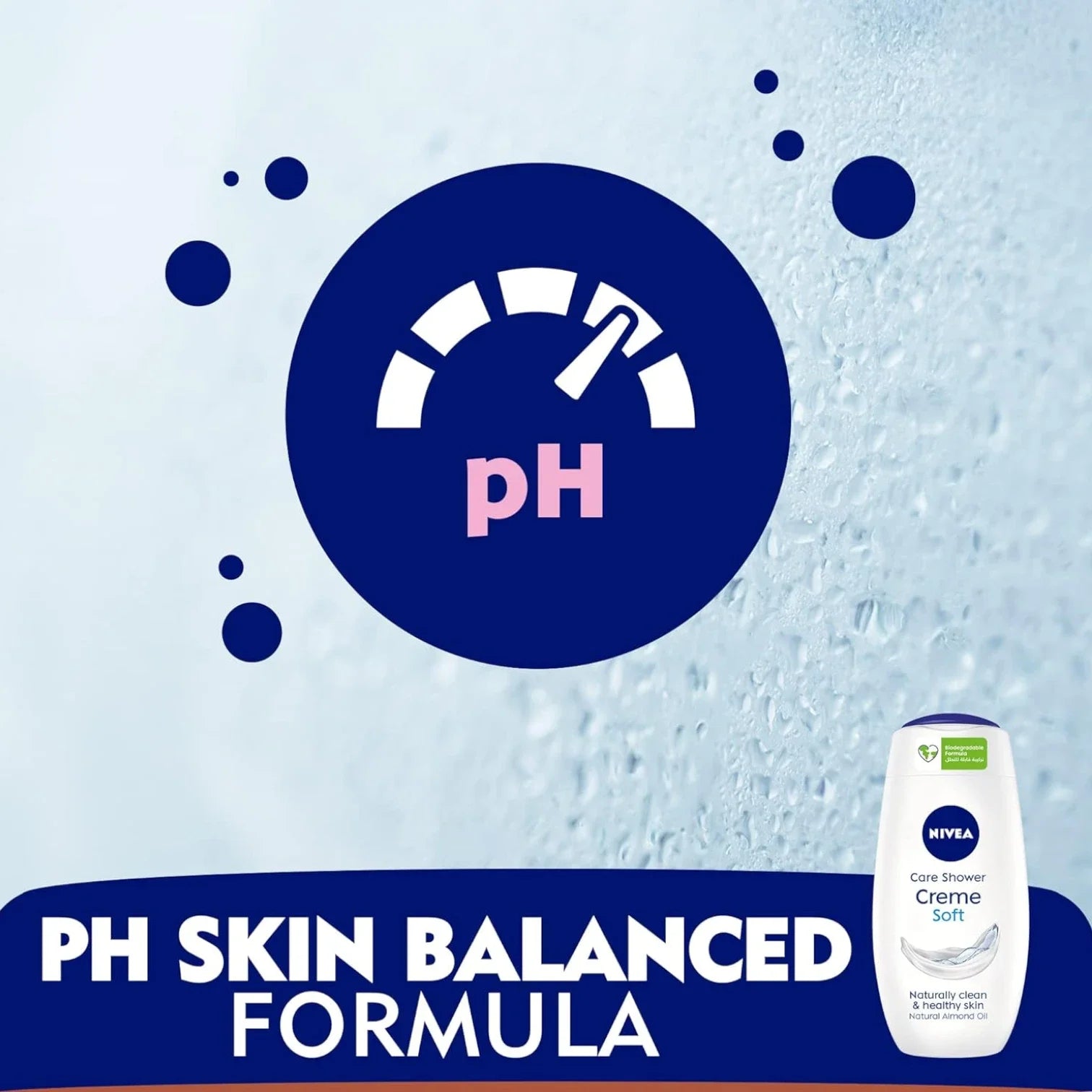 NIVEA Creme Soft Shower Gel Body Wash with Natural Almond Oil & Mild Scent – 250ml, Moisturizing & pH Balanced, Microplastic-Free - Damoo