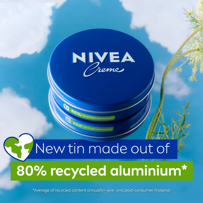 NIVEA Creme Tin 150 ML – Intensive Moisturizing Cream for Face, Hands & Body | With Eucerit®, Panthenol & Glycerin | Preservative-Free | Suitable for All Skin Types - Damoo