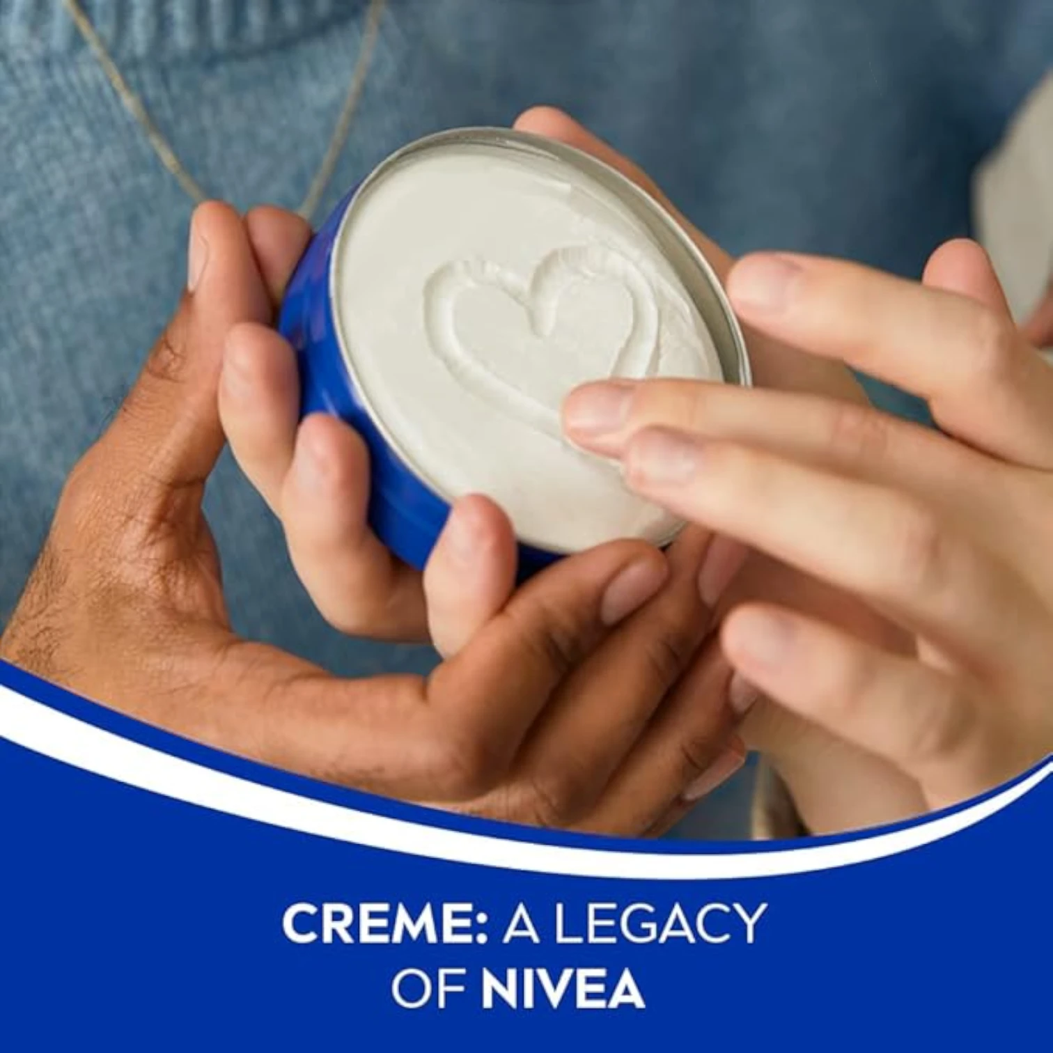 NIVEA Creme Tin – Intensive Moisturizing Cream for Face, Hands & Body | With Eucerit®, Panthenol & Glycerin | Preservative-Free | Suitable for All Skin Types | 60 ML - Damoo