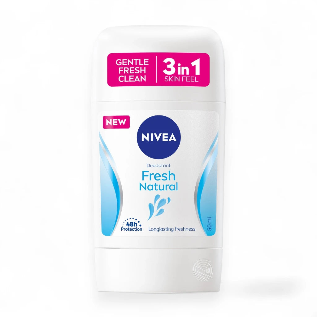 NIVEA Deodorant 3 in 1 Stick for Women 50ml – 48h Antiperspirant Protection, Fresh Natural Scent with Ocean Extracts, Alcohol-Free - Damoo