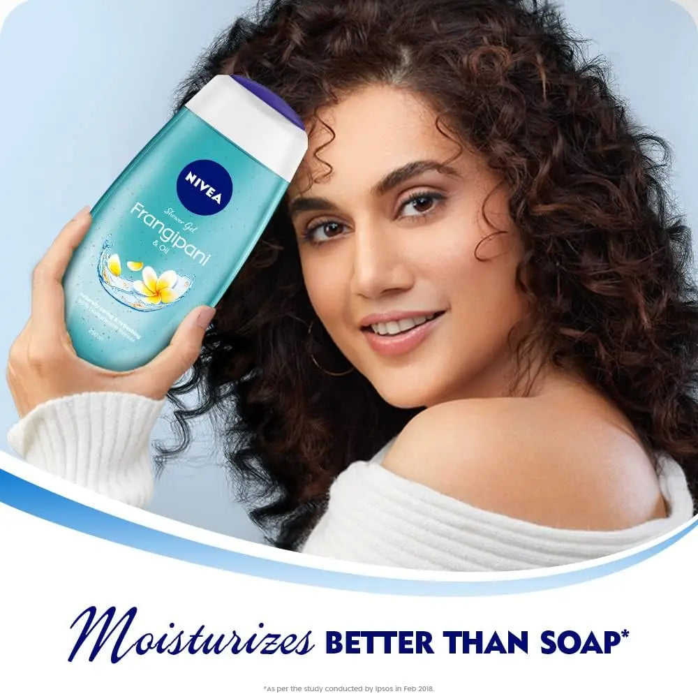 NIVEA Frangipani & Oil Shower Gel for Women 250ml – Refreshing Body Wash with Care Oil Pearls, Long-Lasting Moisturizing Formula - Damoo
