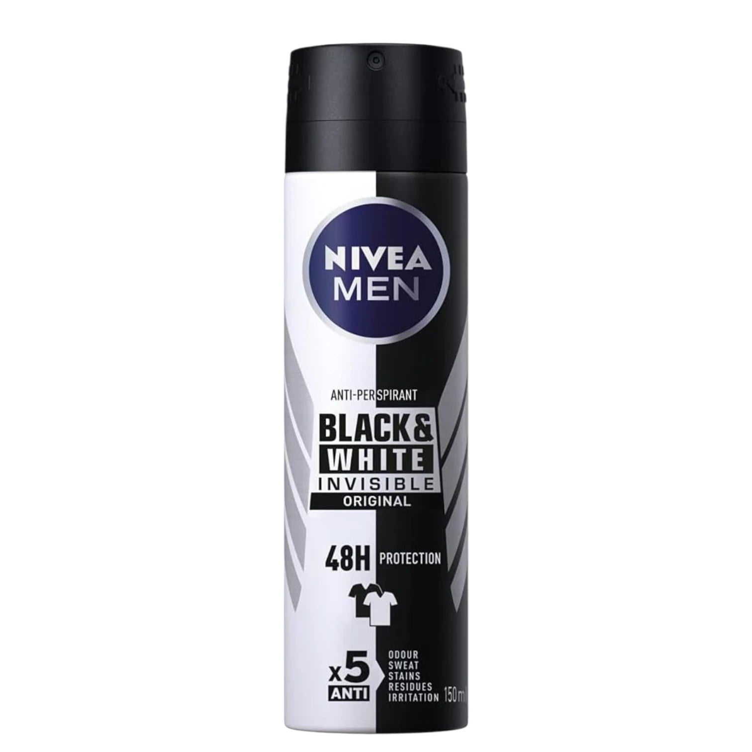 NIVEA MEN Invisible 48H Anti-Perspirant Spray 150ml – No White Marks or Yellow Stains, Aquatic Scent - Damoo
