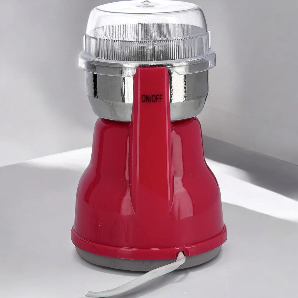 Olsenmark Electric Coffee Grinder – 200W Stainless Steel Blade & Bowl, Detachable Grinding Cup, Multi-Use Grinder for Coffee, Spices, and Dried Fruits – Pink/Silver - OMCG2389 - Damoo