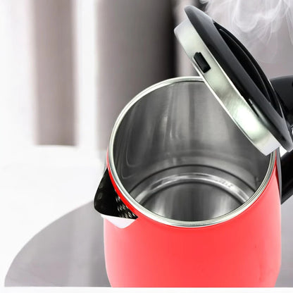 Olsenmark Electric Kettle 2.2L – OMK2147 – 1500W Cordless Stainless Steel Kettle with Concealed Heating Element, Boil-Dry Protection, Water Level Indicator & Cool-Touch Handle – Red - Damoo
