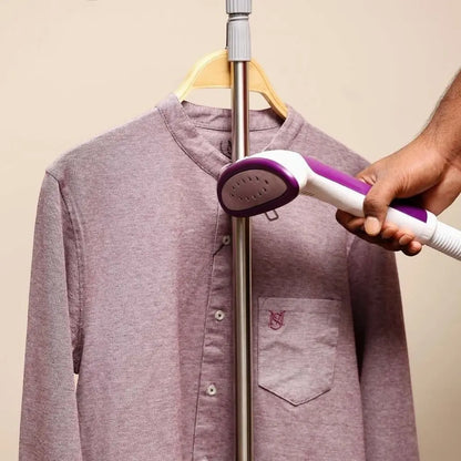Olsenmark Garment Steamer – 1.8L Water Tank, 2000W Power, 45s Fast Heat-Up, Telescopic Pole, Clothes Hanger, Continuous Steam  , OMGS1690N – Pink - Damoo