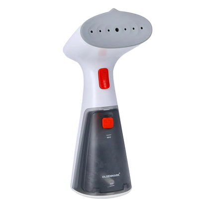 Olsenmark OMGS1817 Handheld Garment Steamer – 1000W Portable Fabric Steamer with 120ml Tank, Anti-Leak & Overheat Protection – Travel Size Clothes Steamer for All Fabrics – White - Damoo