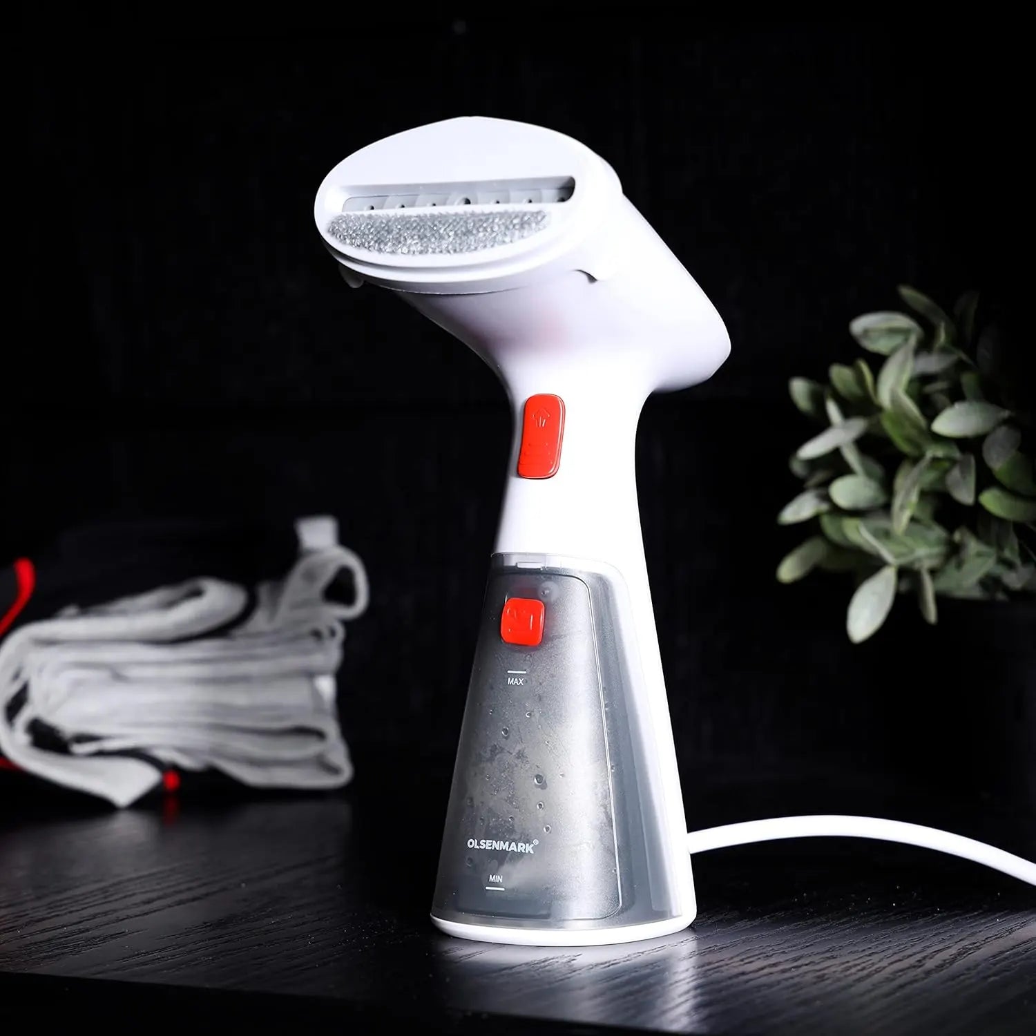Olsenmark OMGS1817 Handheld Garment Steamer – 1000W Portable Fabric Steamer with 120ml Tank, Anti-Leak & Overheat Protection – Travel Size Clothes Steamer for All Fabrics – White - Damoo
