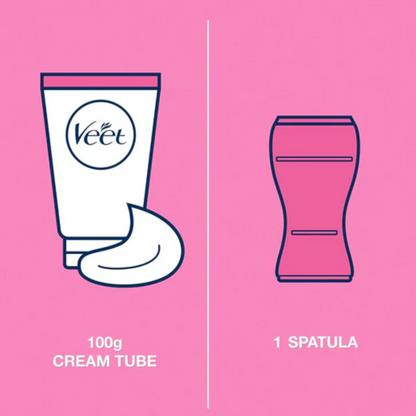 Veet Silky Fresh Hair Removal Cream – Normal Skin – 100g | Lotus Flower Extract | Up to 7 Days Smoothness & 24H Hydration - Damoo