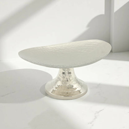 Oval Metal Cake & Dessert Stand – Unique Shaped Platter Display for Cupcakes, Pastries, & More – Perfect for Weddings, Birthdays, and Celebrations - Damoo
