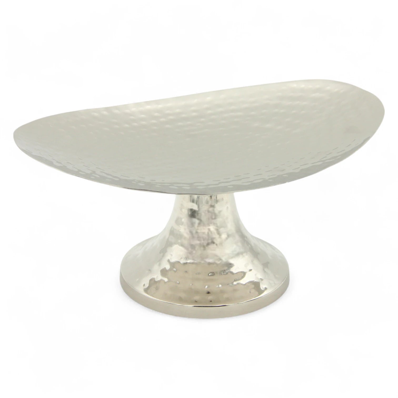 Oval Metal Cake & Dessert Stand – Unique Shaped Platter Display for Cupcakes, Pastries, & More – Perfect for Weddings, Birthdays, and Celebrations - Damoo