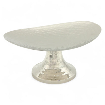 Oval Metal Cake & Dessert Stand – Unique Shaped Platter Display for Cupcakes, Pastries, & More – Perfect for Weddings, Birthdays, and Celebrations - Damoo