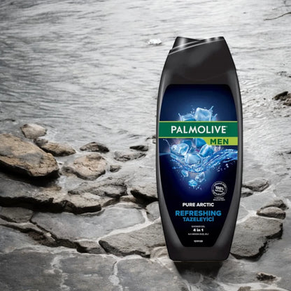 Palmolive Men Pure Arctic 4-in-1 Shower Gel 500ml – Refreshing & Energizing Body Wash with 100% Natural Ingredients - Damoo