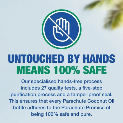 Parachute 100% Pure Coconut Oil – 450ml Cold-Pressed Edible Oil for Cooking & Hair Care – Fresh Aroma, Tamper-Proof Seal, First-Grade Coconuts - Damoo