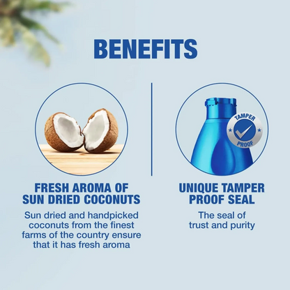 Parachute 100% Pure Coconut Oil – 450ml Cold-Pressed Edible Oil for Cooking & Hair Care – Fresh Aroma, Tamper-Proof Seal, First-Grade Coconuts - Damoo