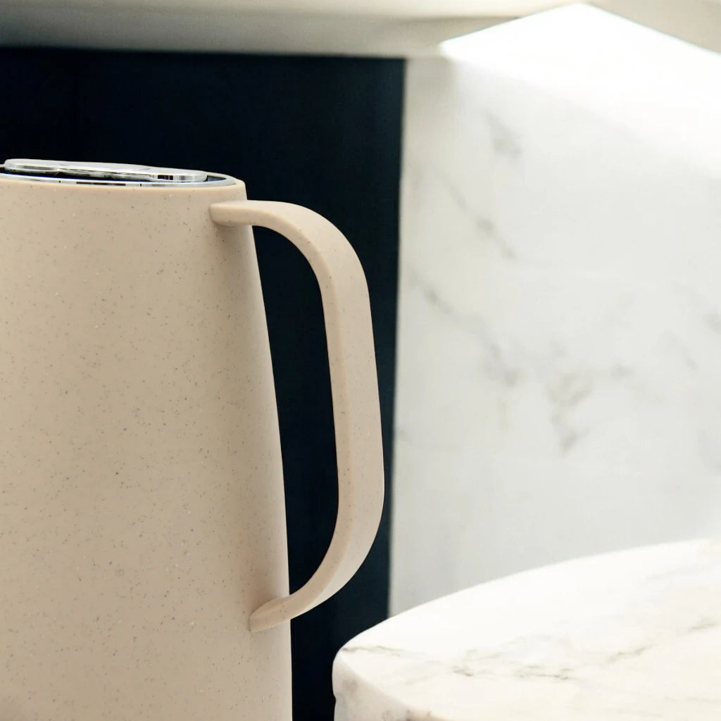 PARATI 1 Liters Vacuum Jug - High Borosilicate Glass Double-Wall, Drip-Free, Wide Opening, Heat Retention for Coffee, Tea, and Beverages - P14M-10 - Damoo