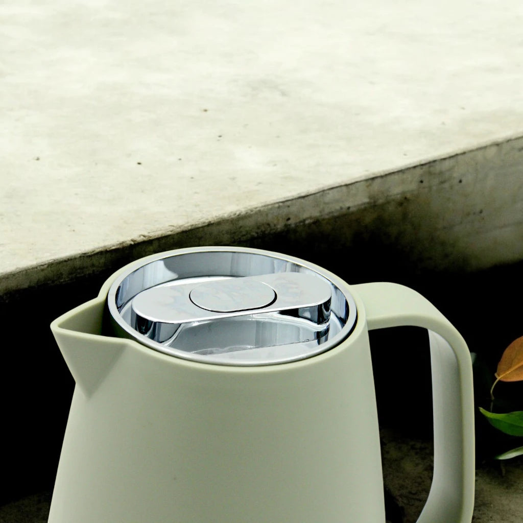 PARATI 1 Liters Vacuum Jug - High Borosilicate Glass Double-Wall, Drip-Free, Wide Opening, Heat Retention for Coffee, Tea, and Beverages - P14M-10 - Damoo