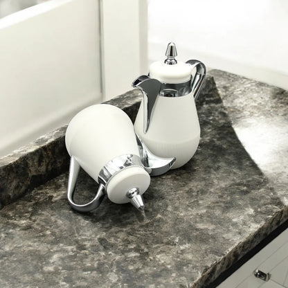 Parati Vacuum Jug Set – 0.35L + 0.5L | Double Wall High Vacuum | Borosilicate Glass & Food-Grade Silicone | 12H Hot / 24H Cold | Premium Heat Retention - Damoo