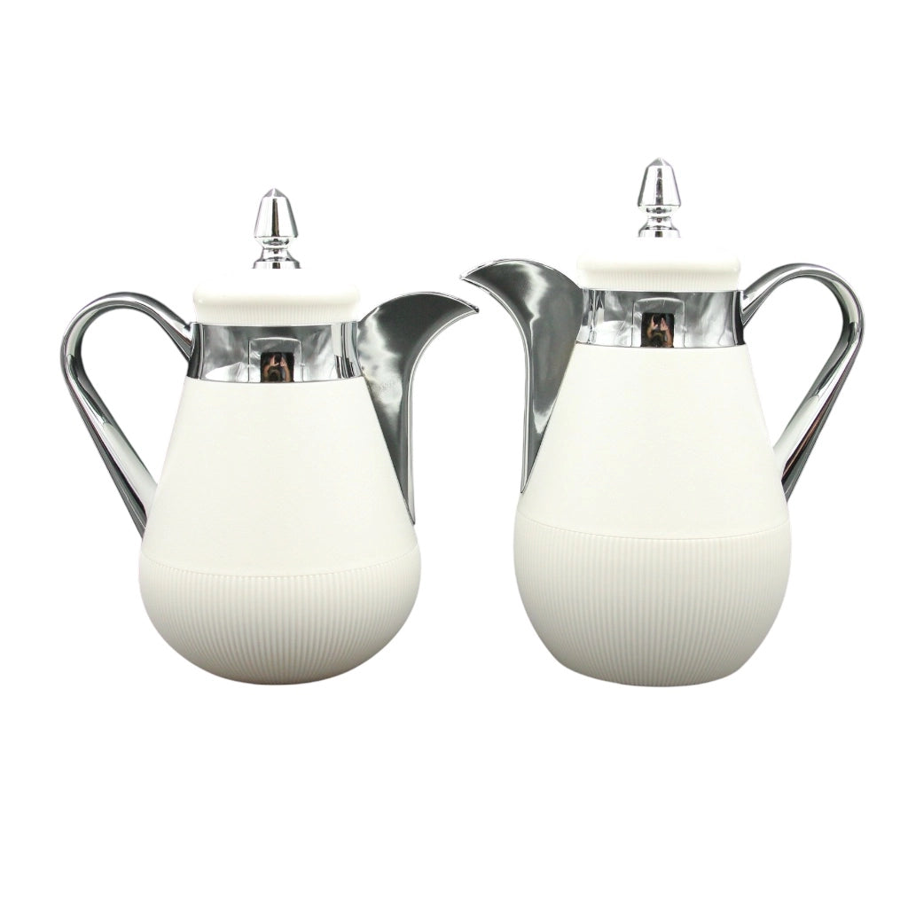 Parati Vacuum Jug Set – 0.35L + 0.5L | Double Wall High Vacuum | Borosilicate Glass & Food-Grade Silicone | 12H Hot / 24H Cold | Premium Heat Retention - Damoo