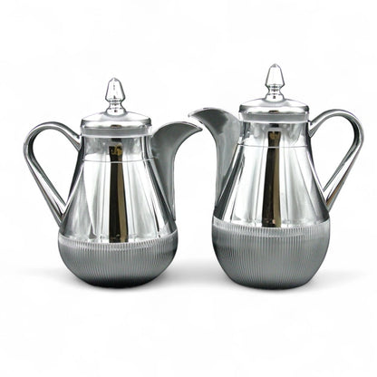 Parati Vacuum Jug Set – 0.35L + 0.5L | Double Wall High Vacuum | Borosilicate Glass & Food-Grade Silicone | 12H Hot / 24H Cold | Premium Heat Retention - Damoo