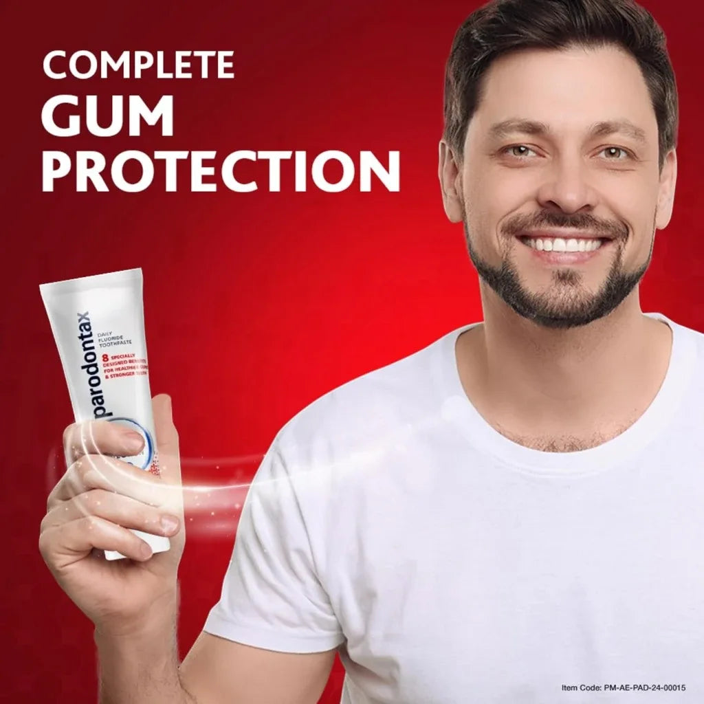 Parodontax Complete Protection Fluoride Toothpaste 75ml – Extra Fresh – Gum Care, Anti-Gingivitis, Plaque Removal & Enamel Strengthening Toothpaste for Bleeding Gums - Damoo